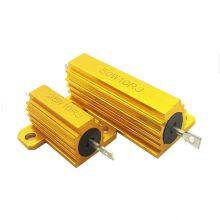High Power Resistor Gold Aluminum Shell Resistor 0.1R To 100K 5W 10W 25W 50W 100W 500W Trapezoid RX24 Resistor thumbnail-4