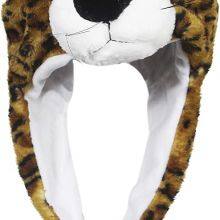 Cute Plush Animal Character Winter Hat Fun Ski Cap With Detailed Animal Face Long Ear Straps With Pom Pom Ends thumbnail-2