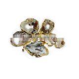 Pendant, PTP-A171 Natural Precious Gem Stone Agate Gold Pendant Necklace, Fashion Pendant Jewelry Wholesale thumbnail-1