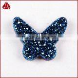 Natural Titanium Blue Butterfly Agate Drusy Angel Druzy Wings Cabochons thumbnail-1
