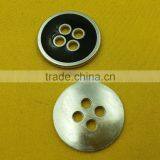 28mm Black Enamelled 4 Holes Metal Sew-on Button For Ladies Wear -- MS34727 thumbnail-3