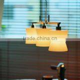 Three Flower Glass Modern Pendant Chandelier Light