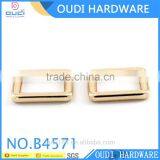 Square buckle light gold shoe buckles engraved custom logo shoe decoration accessories