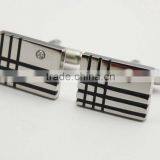 High Quality Rectangle Shape Crystal Cufflinks for Man thumbnail-2