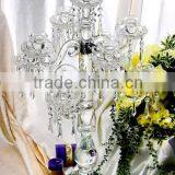 Elegant Optical Tall Glass Candelabra for Wholesale