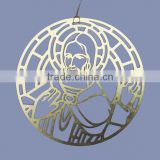 Custom logo printed metal tags , metal christmas ornament