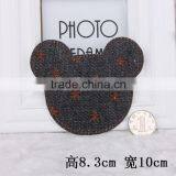 Mouse Shape Embroidered Star Patches For Bags,Custom Patches thumbnail-4