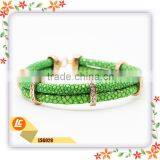 Green Genuine Sting Ray Bracelet for Women thumbnail-2