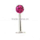 2011 New Design Glitter Paved Lip Ring,Labret 468,Body Jewelry thumbnail-1