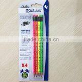 Standard Size Round Shape Neon Color Body Soft Wood Blister Card HB Pencil With Heat Rolling Logo thumbnail-1