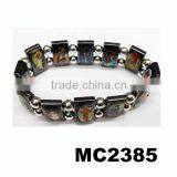 Double Line Elastic Beaded Bio Health Magnetic Health Bracelet thumbnail-5