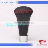 Universal Auto Gear Lever Shift Knob Leather Red Stitch Supplier thumbnail-3