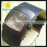 2015 Newest Vogue Hot Sale Charming Wood Case With Genuine Leather Watch(WJ-3927) thumbnail-1