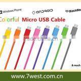 2014 Hot Selling Colorful Micro USB Cable Sync Data Charger Cable For Samsung HTC Motorola Cellphone Tablet
