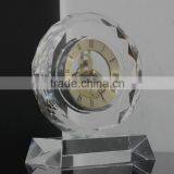 2016 Polish Clear Crystal Glass Alarm Desktop Clock thumbnail-3