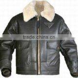 DL-1702 Men's leather single face coat