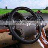 Direct Black and Beige Microfiber Leather Auto Car Steering Wheel Cover Universal 15 Inch