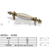 High Quality of Classic Ceramic Drawer Pulls, Antique Brass Handle, Hardware