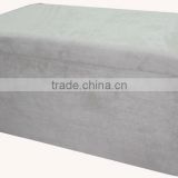 beautiful! Gray Suede foldable storage bench