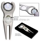silver plated golf divot tool for golf club