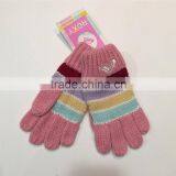 Custom Cheap Embroidered Knitted Stripe Glove