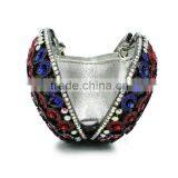 New Peacock Cluth Bag Animal Lover Double Crystal Party Stone Evening Clutch (88167A-C) thumbnail-4