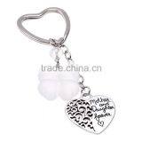 Mother and Daughter Forever Best Mom Gift Love Heart Pendant Key Chain