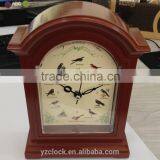 Desktop Wood Color Singing Bird Clock 2015