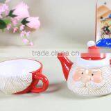 Creative Customized Christmas Santa Ceramics Tea Set and Milk Pot Set thumbnail-2