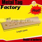 Factory Direct Provided Custom Gold Metal Logo Engrave Tags for Jewelry thumbnail-1