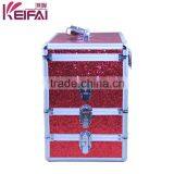 Personalized Most Popular Products Red Sequin PU Antique Professional Cosmetic Case thumbnail-3