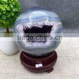 Natural Amethyst Open Smlie Quartz Crystal Geode for Sale