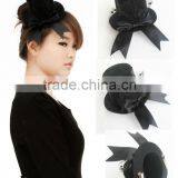 MYLOVE black bow fascinator with clips hair ornaments wholesale MLGM047