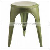 Industrial Metal Barstool , Green Vintage Barstool thumbnail-1