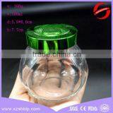 Set of Glass Jar for Candy Food Srorage With Cap thumbnail-1