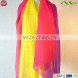 30D 100 Polyester Printed Graduated Color Stage Costume Chiffon Fabric for Maxi Dress thumbnail-2