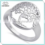 High Quality tree of life jewelry ring silver color fashion style