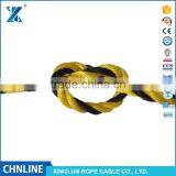 2 Strand Yellow Color and 1 Strand Black Color Mix Twist 3-strand Soft Polyethylene PE Tiger Rope thumbnail-1