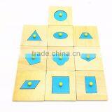 Kids Wooden Toy Montessori Geometry Puzzle thumbnail-3
