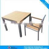 Modern Outdoor Furniture Wholesale Garden Plastic Wood Table and Chair thumbnail-1
