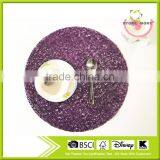 Round PVC Woven, Indoor/Outdoor Placemat, Set of 12, Many Colors thumbnail-4