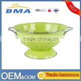 Hot Sale Green Powder Coated Kitchen Food Metal Colander thumbnail-1