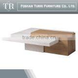 Modern White and Yellow Veins All Marble Combined Console Table thumbnail-6