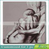 Handmade Modern Couples Nude Sexy Canvas Oil Painting thumbnail-1