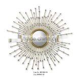 Antique Gold Starburst Wall Mirror for Home Decor