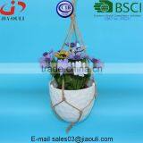 Hop Products Hanging Planter Basket, Ceramic Flower Pots thumbnail-3