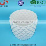 Pineapple Shape Glazed White Ceramic Garden Flower Pot thumbnail-4