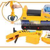 Excavator Digger Scooter Pulling Cart Kids Ride on Car With Pretend Play Construction Truck Toy thumbnail-5