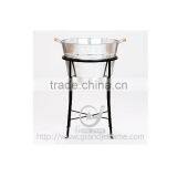 Metal Party Tub With Stand Ice Bucket Beverage Party Tub thumbnail-3