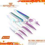 A3390-1 New Design 5pcs Colorful Titanium Blade Stainless Steel Kitchen Knife Set thumbnail-2